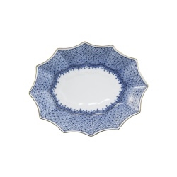 Blue Lace Medium Fluted Trayby Mottahedeh