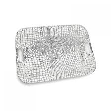 CROC Medium Rectangular Tray with Handles by Beatriz Ball