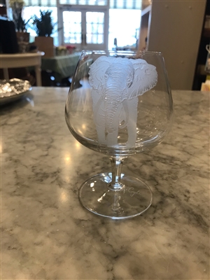 Elephant Brandy Glass (13.5 oz) - Evergreen Crystal
