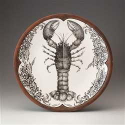 Large Round Platter with Lobster by Laura Zindel Design