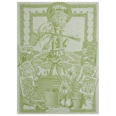 Potager Water Tea Towels by Le Jacquard Francais