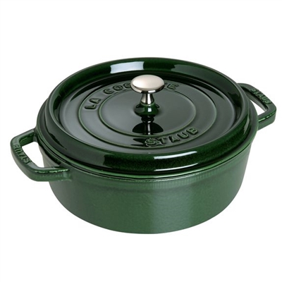 Cast Iron 4-qt Round Cocotte - Basil by Staub