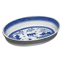 Blue Canton Oval Baking Dish by Mottahedeh