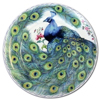 Peacock Dessert Plate by Mottahedeh