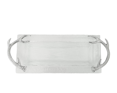 Antler Glass Oblong Tray by Arthur Court Designs