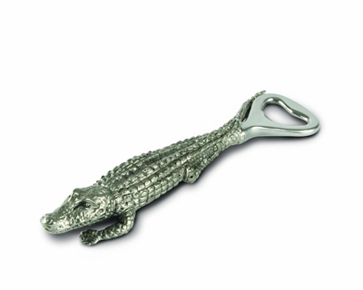 Pewter Alligator Handle Bottle Opener by Vagabond House