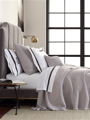 Selah Anthracite King Coverlet by Matouk