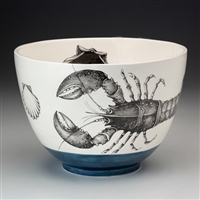 Large Bowl Lobster Blue by Laura Zindel Design