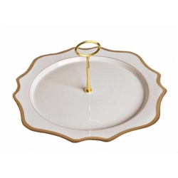 Antique White with Gold Charger Plate Tray by Anna Weatherley