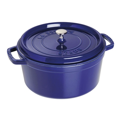 Cast Iron 7-qt Round Cocotte - Dark Blue by Staub