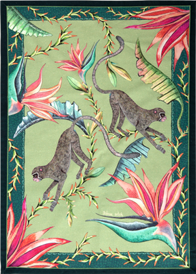 Monkey Paradise Delta Tea Towel by Ardmore
