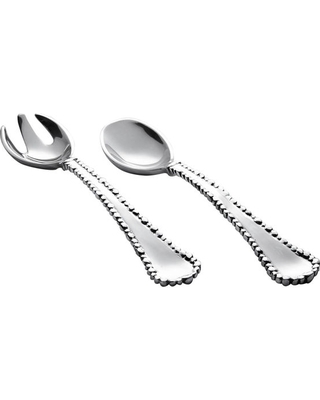 Organic Pearl Large Salad Servers by Beatriz Ball