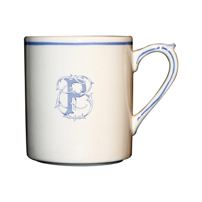 Filet Bleu "P" Mug by Gien France