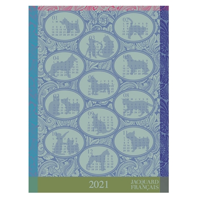 2021 Calendar Tea Towel by Le Jacquard Francais