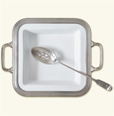 Gianna Square Serving Dish w/Handlesr by Match Pewter