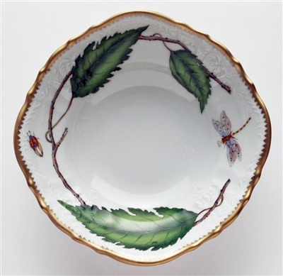Green Leaf Open Vegetable Bowl (Round) by Anna Weatherley