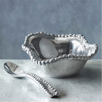 Organic Pearl Petit Bowl with Spoon by Beatriz Ball