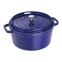 Cast Iron 7-qt Round Cocotte - Dark Blue by Staub