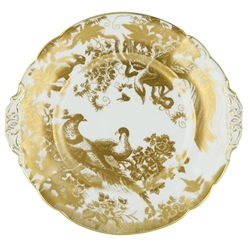 Aves Gold Salad Plate by Royal Crown Derby