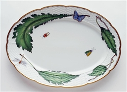 Green Leaf Oval Platter by Anna Weatherley