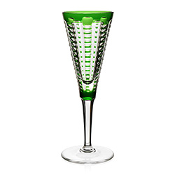 Lulu Emerald Champagne Flute by William Yeoward Crystal