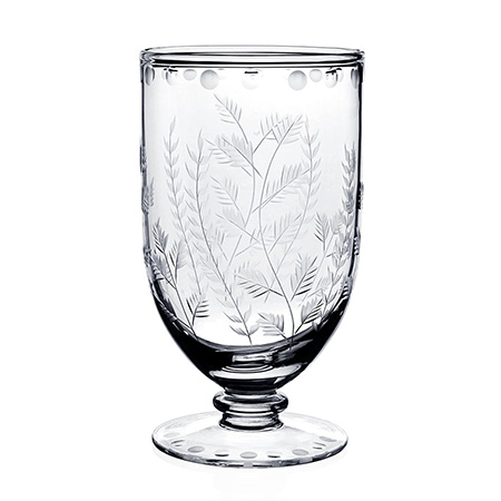 Fern Footed Flower Vase (7"/18cm) by William Yeoward Crystal