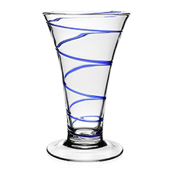 Bella Blue Vase (11"/28cm) by William Yeoward Crystal