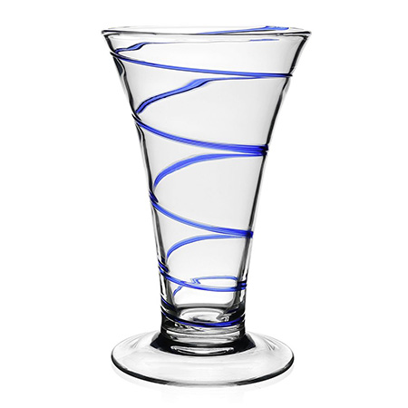 Bella Blue Vase (11"/28cm) by William Yeoward Crystal