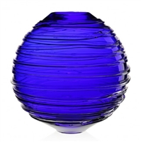 Miranda Ocean Blue Globe Vase 11" by William Yeoward Studio