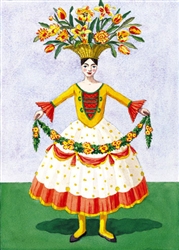 Flower Lady with Garland