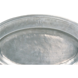 Oval "WL" Platter by Match Pewter