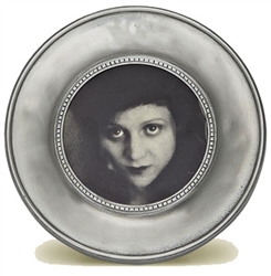 Como Small Round Frame by Match Pewter