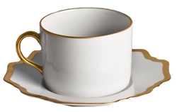 Antique White With Gold Tea Saucer by Anna Weatherley