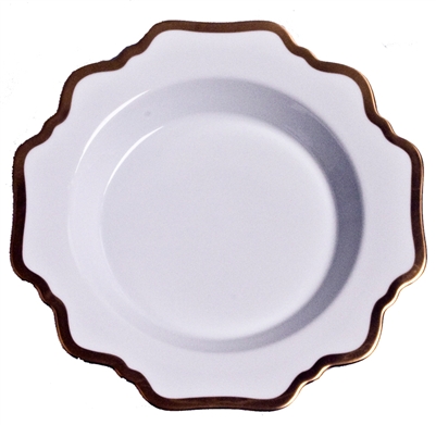 Antique White Rim Soup Plate by Anna Weatherley