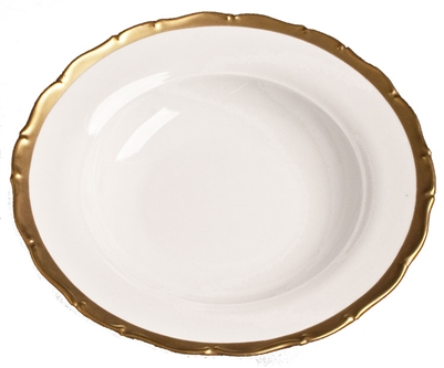 Anna's Golden Patina Rim Soup Plate by Anna Weatherley