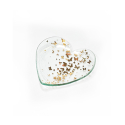 Annieglass - Butterfly Heart Plate