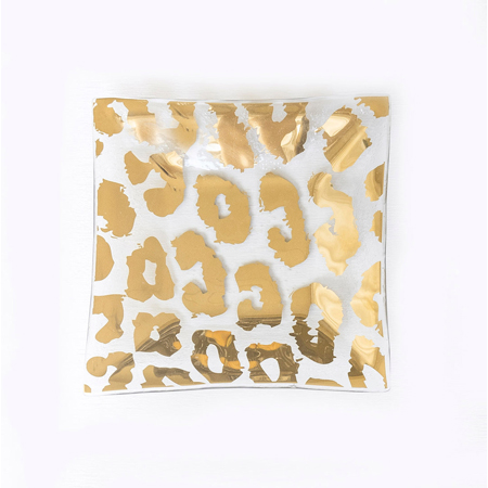 Annieglass - Cheetah Square Plate