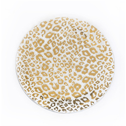 Annieglass - Cheetah Round Dinner Plate