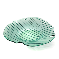Annieglass - Leaves Palm Frond Large Platter