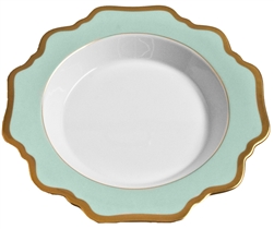 Anna Weatherley - Anna's Palette Aqua Green Rim Soup Plate