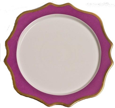 Anna Weatherley - Anna's Palette Purple Orchid Charger