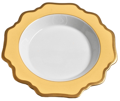 Anna Weatherley - Anna's Palette Sunburst Yellow Rim Soup Plate