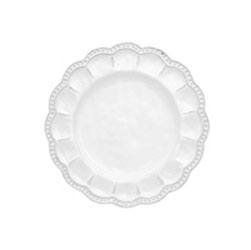 Arte Italica - Bella Bianca Beaded Salad Plate