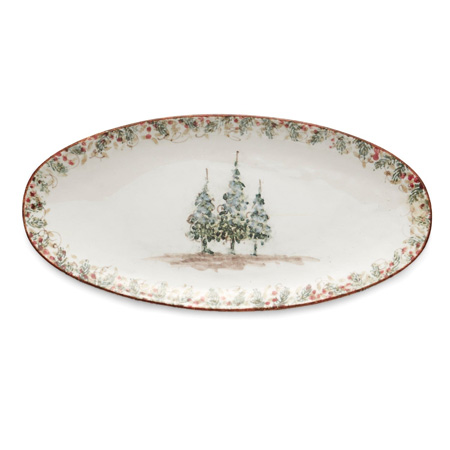 Arte Italica - Natale Long Oval Platter
