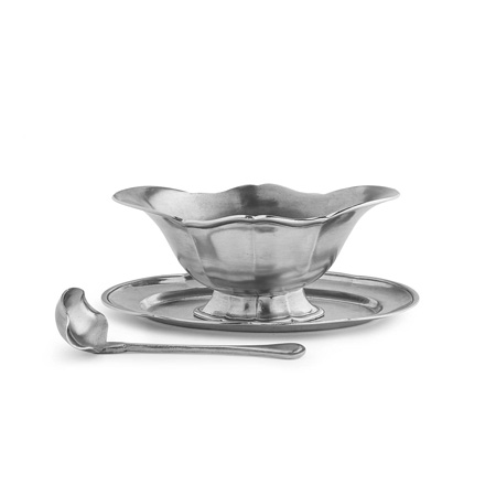 Arte Italica - Tavola Gravy Boat with Tray and Ladle