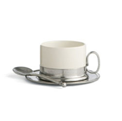 Arte Italica - Tuscan Cappuccino Cup & Saucer with Spoon