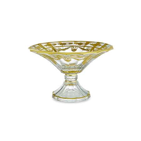 Arte Italica - Vetro Gold Scalloped Footed Bowl