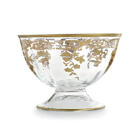 Arte Italica - Vetro Gold Footed Serving Bowl