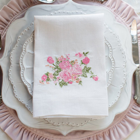 Arte Italica - Vintage Floral Tri-fold Napkin