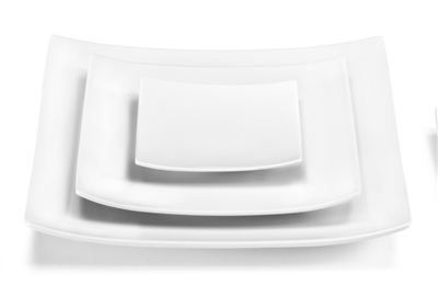 Oxygene Blanc Big Square Dinner Plate by Medard de Noblat